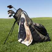 2ラブラドールレトリバーゴルフタオル ゴルフタオル (グリーン)