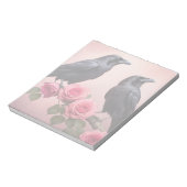 2ラヴェンスとバラ ノートパッド (回転)