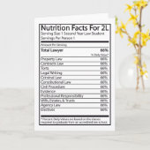 2リットルの栄養事実 カード (黄色い花)