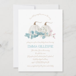 2リトルカボチャ秋ツインズベビーシャワー 招待状