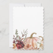 2リトルカボチャ秋開花ツインベビーシャワー 招待状 (裏面)