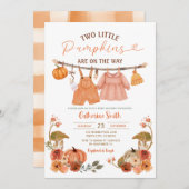 2リトルカボチャ赤ちゃんシャワークロースレインフローラ 招待状 (正面/裏面)