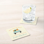 2リトルカンプキンスファームトラック秋ベビーシャワー スクエアペーパーコースター (インサイチュ)