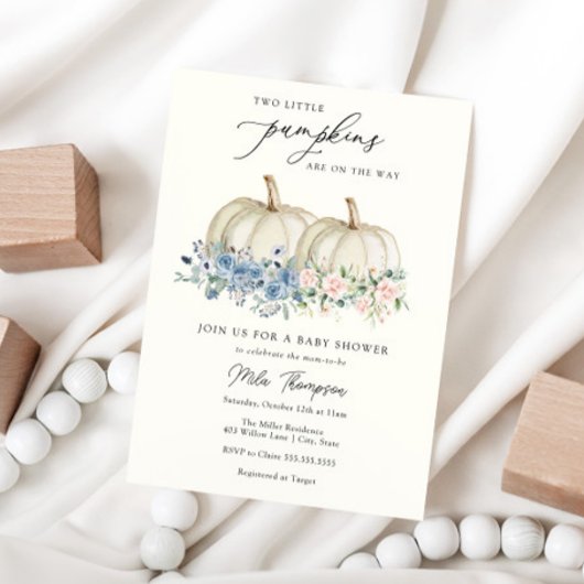 2リトルカンプキンスベビーシャワー招待状 招待状