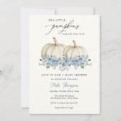 2リトルカンプキンズブルーベビーシャワー招待状 招待状 (正面)