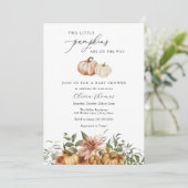 2リトルカンプキンベビー素朴シャワー招待状 招待状 (スタンド正面)