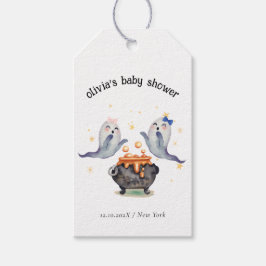 2リトルボス幽霊ハロウィンツインズベビーシャワー ギフトタグ