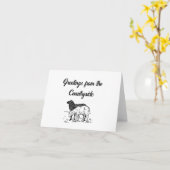 2リトルラムズキュートヒツファームスケッチ カード (黄色い花)