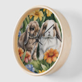 2リトルロプバニーウサギ 壁時計 (傾斜)