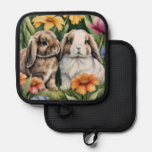 2リトルロプバニーウサギ 鍋敷き (正面/裏面)