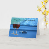 2リング婚約カード。 カード (黄色い花)