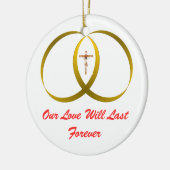 2リング&イエス。 セラミックオーナメント (左)