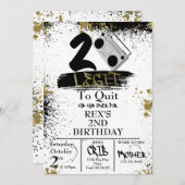 2レギットツーやめ誕生日招待状 招待状 (正面/裏面)