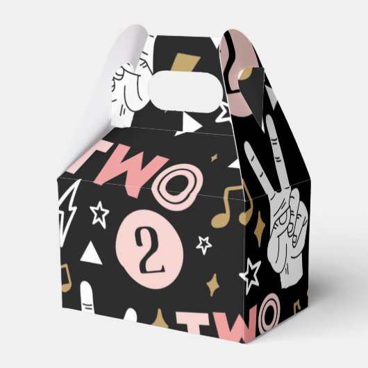 2レジットツーやめ秒の誕生日紙プレート フェイバーボックス (正面サイド)