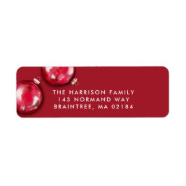 2レッドフェスティバルクリスマスオーナメントホリデイ ラベル