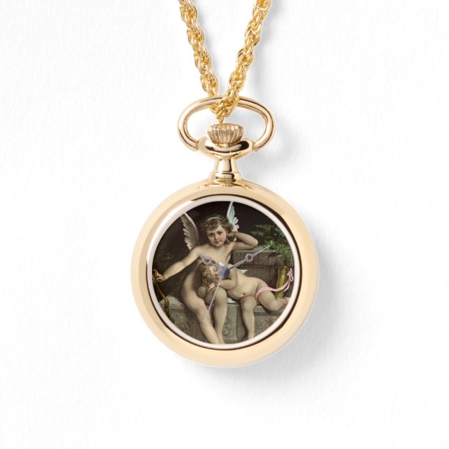 2レトロキューピッド座って 腕時計 (正面)