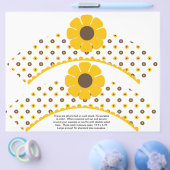 2レトロフラワー誕生日カスタムカップケーキラッパー チラシ (シングル)