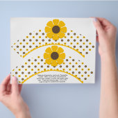 2レトロフラワー誕生日カスタムカップケーキラッパー チラシ (手)