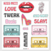 2レトロ80と今日の品揃えヴィンテージビニル シール (シート)