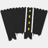 2レーンロードポップコーンボックス（黒、白、黄） フェイバーボックス (見開き)