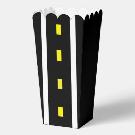 2レーンロードポップコーンボックス（黒、白、黄） フェイバーボックス