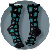 2ロゴの繰り返しシンプルロゴ |ブラックソックス ソックス