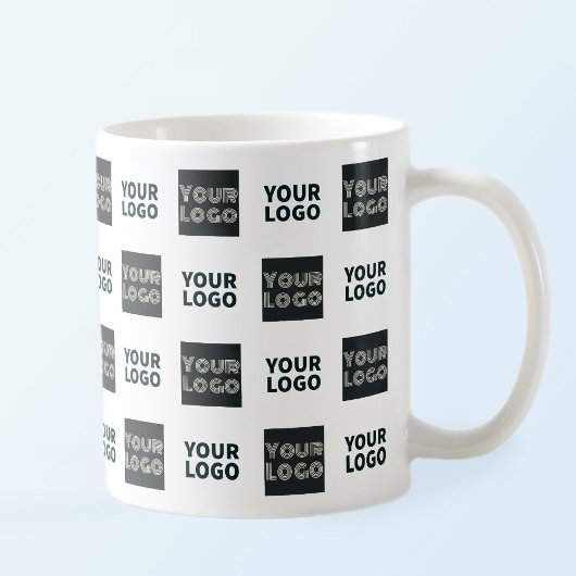 2ロゴの繰り返しシンプルロゴ |白 コーヒーマグカップ