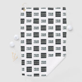 2ロゴの繰り返しシンプルロゴ |白 ゴルフタオル (インサイチュ)