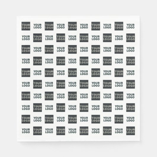 2ロゴの繰り返しシンプルロゴ |白 スタンダードランチョンナプキン (正面)