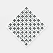 2ロゴの繰り返しシンプルロゴ |白 スタンダードランチョンナプキン (角)