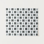 2ロゴの繰り返しシンプルロゴ |白 タペストリー (正面(横))