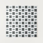 2ロゴの繰り返しシンプルロゴ |白 タペストリー (正面)