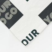 2ロゴの繰り返しシンプルロゴ |白 フリースブランケット (角)