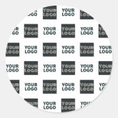 2ロゴの繰り返しシンプルロゴ |白 ラウンドシール (正面)