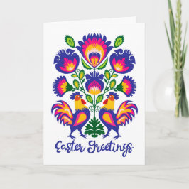 2ロスターの復活祭カスタム民俗曲げカード カード