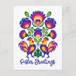 2ロスターはがき付きイースターカスタム民俗学 ポストカード