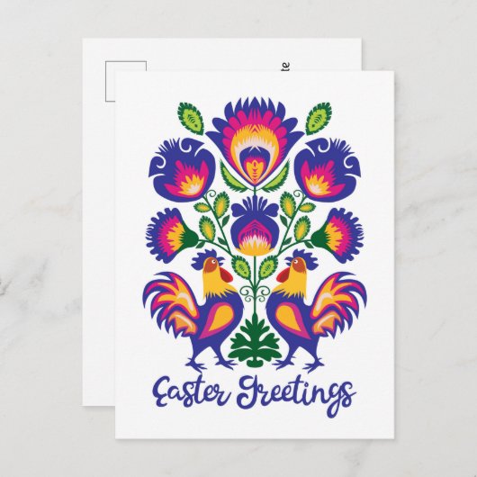 2ロスターはがき付きイースターカスタム民俗学 ポストカード (正面/裏面)