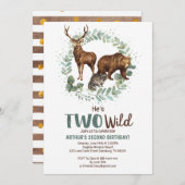 2ワイルドウッドランド誕生日招待状フォーボーイズ 案内状 (正面/裏面)