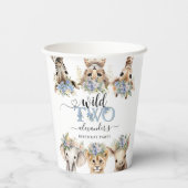 2ワイルドサファリアニマルズボーイ第2誕生日紙カップ 紙コップ (裏面)