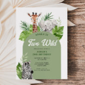 2ワイルドサファリアニマルズ2nd誕生日招待状 招待状