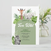 2ワイルドサファリアニマルズ2nd誕生日招待状 招待状 (スタンド正面)