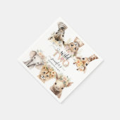 2ワイルドサファリジャングルガール2ndバースデーナプキンズ スタンダードカクテルナプキン (角)