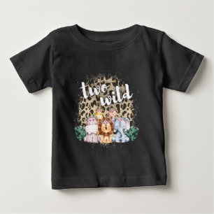 2ワイルドサファリジャングルテーマ2nd誕生日 ベビーTシャツ
