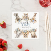 2ワイルドサファリジャングルボーイ2nd誕生日ナプキン スタンダードカクテルナプキン (インサイチュ)