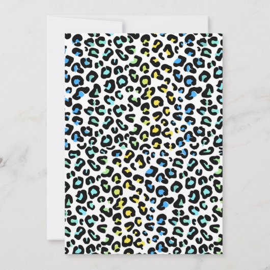 2ワイルドサファリブルーボーイレオパードバースデーパーティー 招待状 (裏面)
