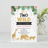 2ワイルドサファリ2歳誕生日招待状 招待状 (スタンド正面)
