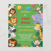 2ワイルドサファリ2番目の誕生日招待状 (正面)