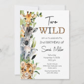 2ワイルドセカンドバースデーパーティの招待状 招待状 (正面)
