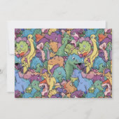 2ワイルドディノパーティー少年の恐竜2番目の誕生日 招待状 (裏面)