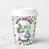 2ワイルドディノパーティー少年の恐竜2番目の誕生日 紙コップ (正面)